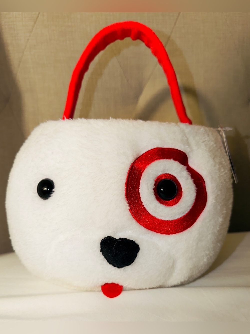 12-Inch Plush Bullseye Dog Halloween Trick or Treat Basket from Hyde & EEK!